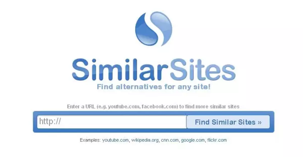 SimilarSites website banner with a search bar to find alternative sites.
